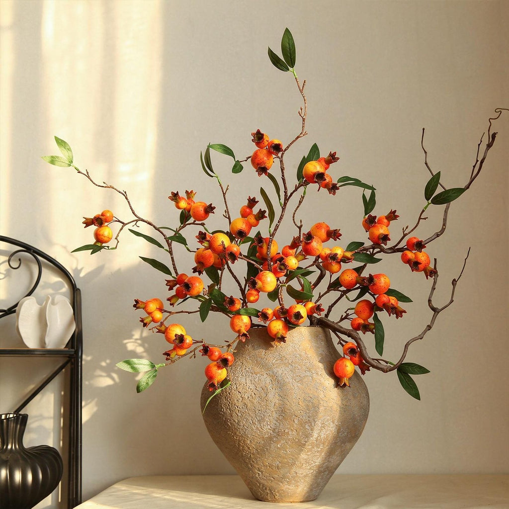 Bouquet de fleurs artificielles en soie, grenades décoratives, 100 cm, décoration d'intérieur élégante, mariage, hôtel, cadeau romantique