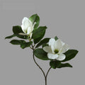 Magnolia artificiel en latex, tige unique avec 4 fleurs, 100 cm, blanc ou rose, décoration intérieure élégante, hôtel ou maison