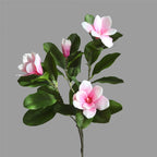 Magnolia artificiel en latex, tige unique avec 4 fleurs, 100 cm, blanc ou rose, décoration intérieure élégante, hôtel ou maison