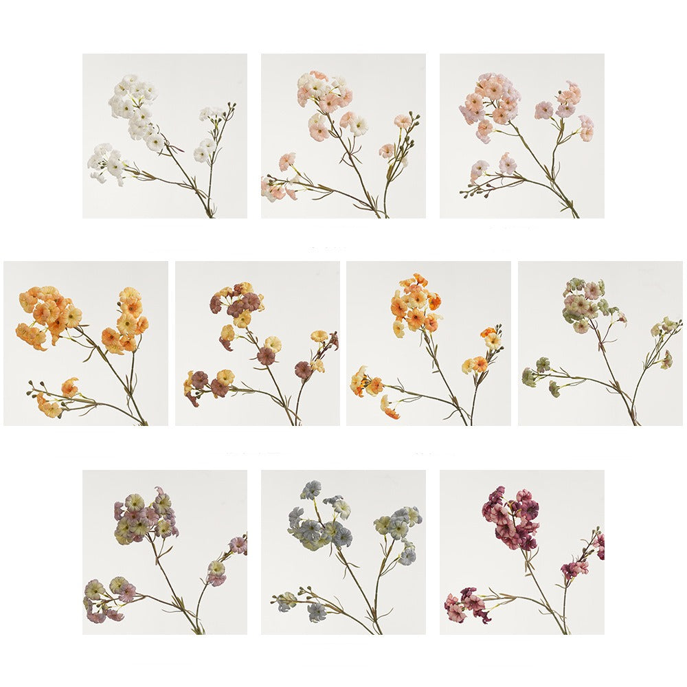 Fleur artificielle longue tige de Ipomée, décoration d'intérieur élégante, 83 cm, 21 fleurs, soie, idéale pour mariages, hôtels, cadeaux