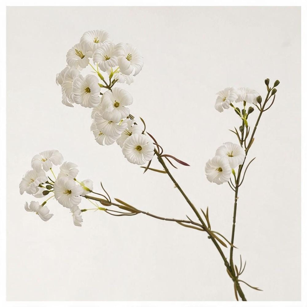 Fleur artificielle longue tige de Ipomée, décoration d'intérieur élégante, 83 cm, 21 fleurs, soie, idéale pour mariages, hôtels, cadeaux