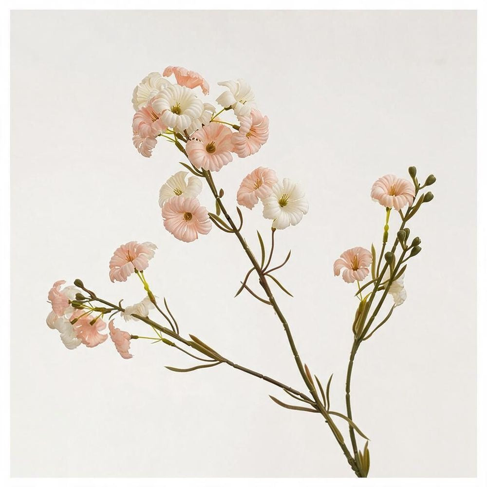 Fleur artificielle longue tige de Ipomée, décoration d'intérieur élégante, 83 cm, 21 fleurs, soie, idéale pour mariages, hôtels, cadeaux
