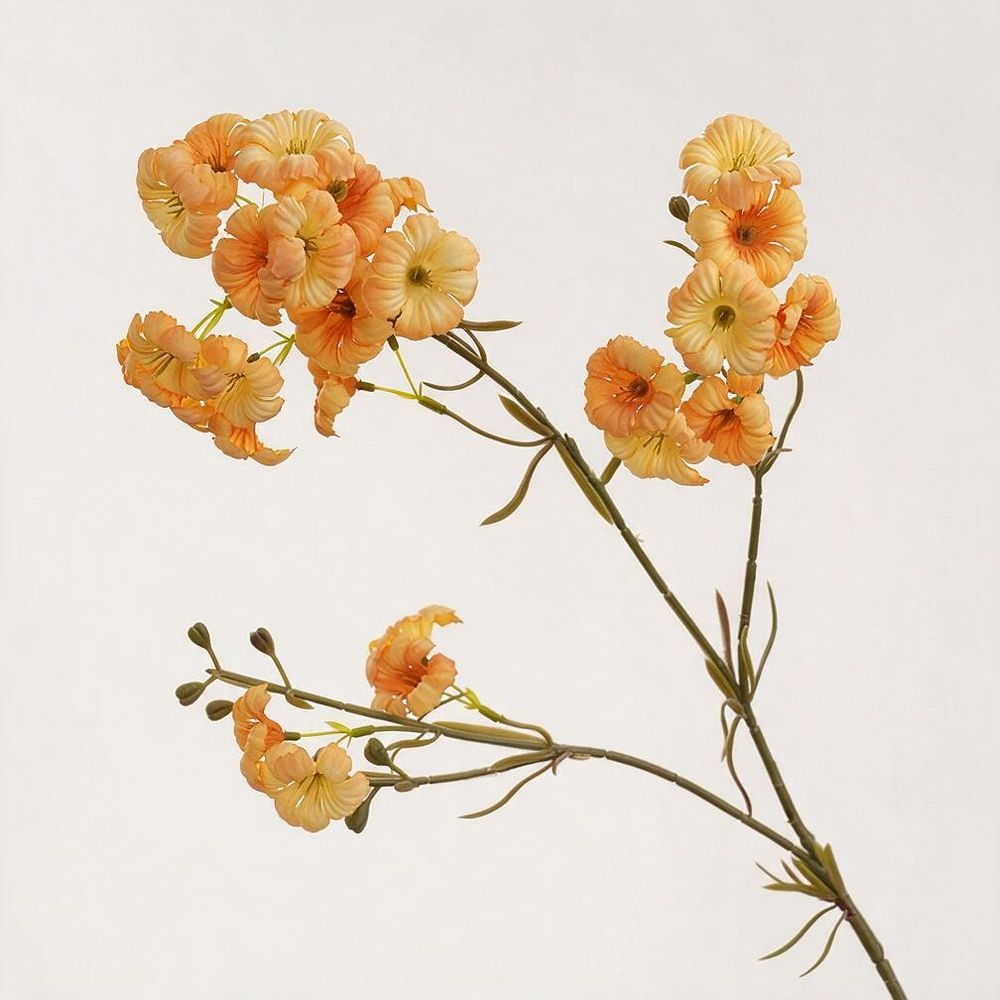 Fleur artificielle longue tige de Ipomée, décoration d'intérieur élégante, 83 cm, 21 fleurs, soie, idéale pour mariages, hôtels, cadeaux