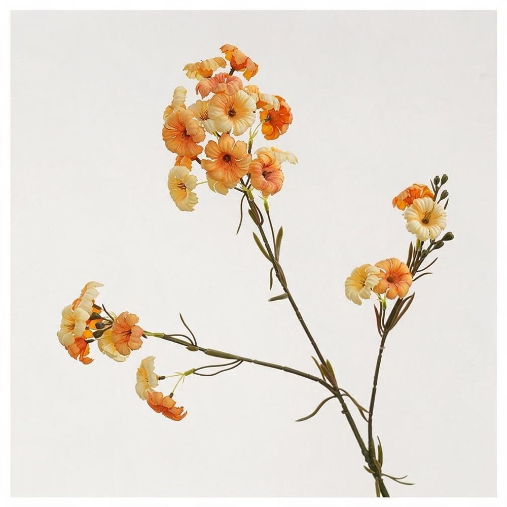 Fleur artificielle longue tige de Ipomée, décoration d'intérieur élégante, 83 cm, 21 fleurs, soie, idéale pour mariages, hôtels, cadeaux