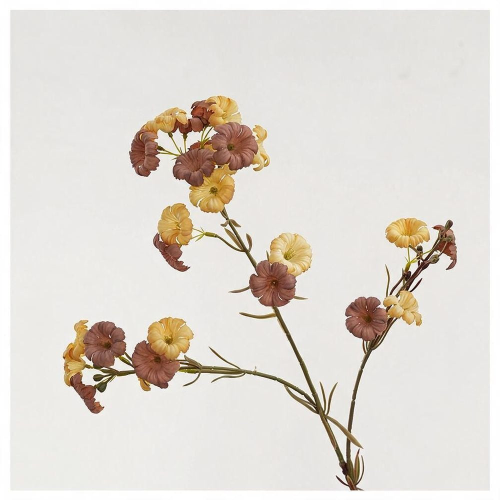 Fleur artificielle longue tige de Ipomée, décoration d'intérieur élégante, 83 cm, 21 fleurs, soie, idéale pour mariages, hôtels, cadeaux