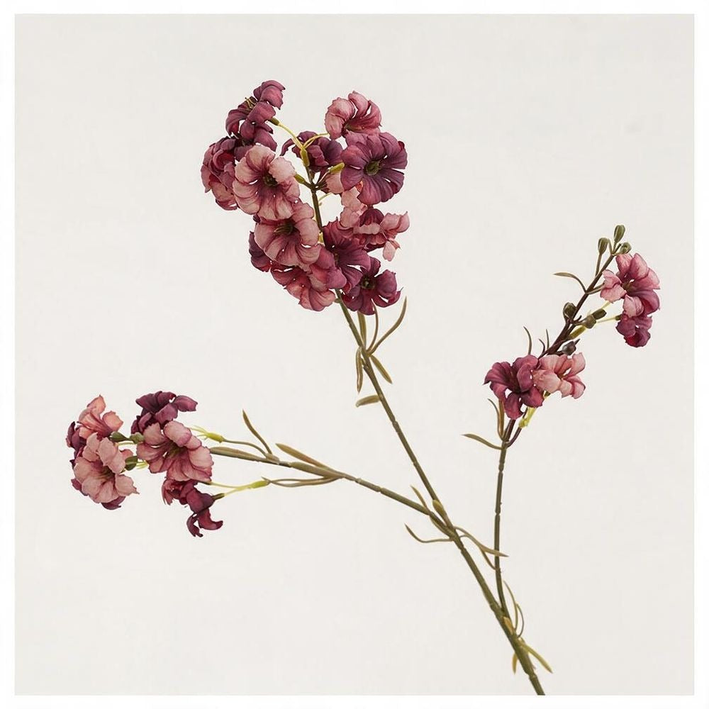 Fleur artificielle longue tige de Ipomée, décoration d'intérieur élégante, 83 cm, 21 fleurs, soie, idéale pour mariages, hôtels, cadeaux