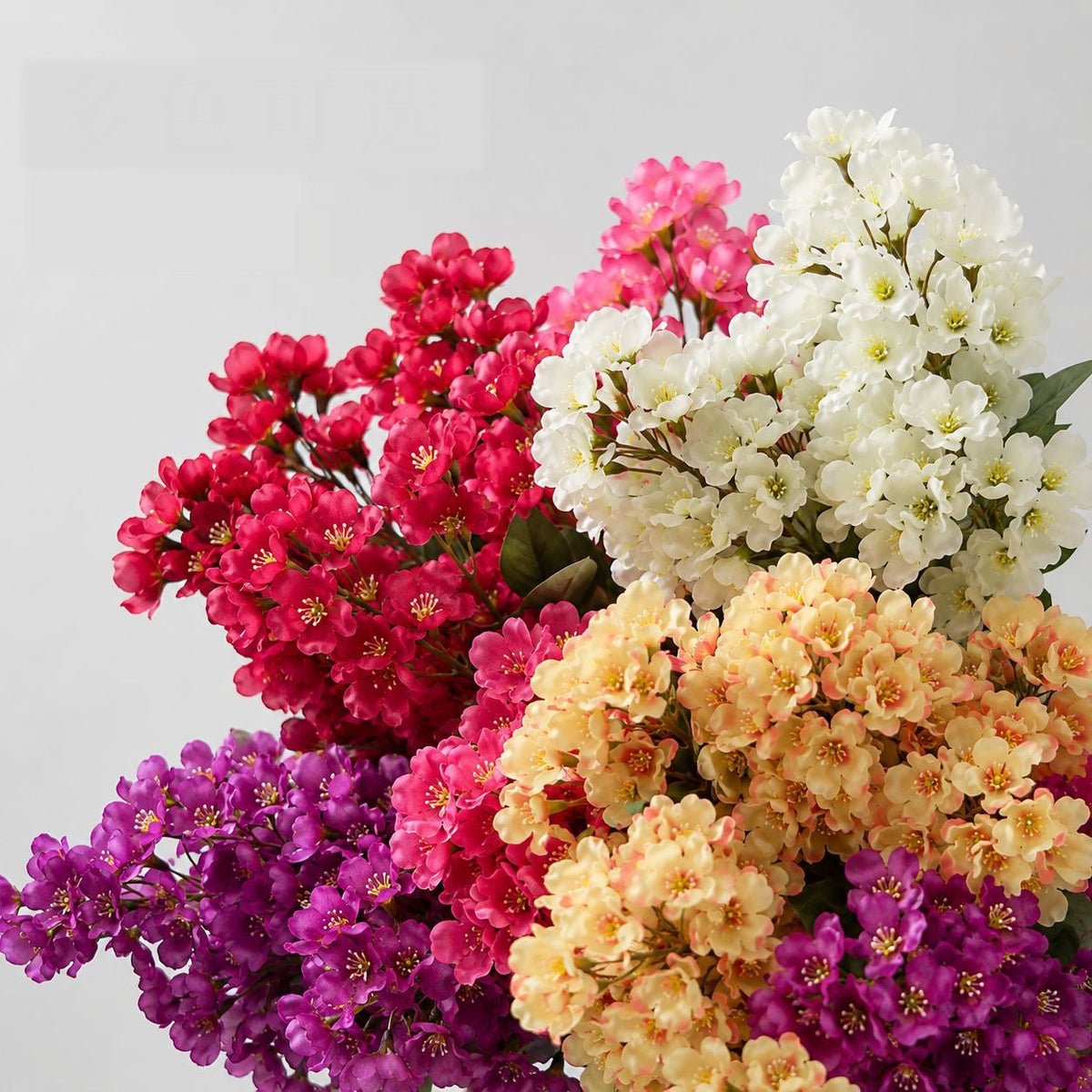 Fleur artificielle en polyester teinté, branche de pommier du Japon (74 cm), décoration intérieure élégante, mariage, maison, café