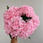 Bouquet d'hortensias artificiels 46 cm – 225 fleurs en soie, décoration mariage, jardin, intérieur/extérieur, ambiance champêtre provençale