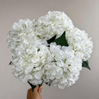Bouquet d'hortensias artificiels 46 cm – 225 fleurs en soie, décoration mariage, jardin, intérieur/extérieur, ambiance champêtre provençale