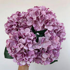 Bouquet d'hortensias artificiels 46 cm – 225 fleurs en soie, décoration mariage, jardin, intérieur/extérieur, ambiance champêtre provençale