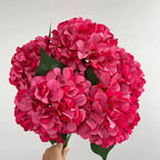 Bouquet d'hortensias artificiels 46 cm – 225 fleurs en soie, décoration mariage, jardin, intérieur/extérieur, ambiance champêtre provençale