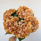 Bouquet d'hortensias artificiels 46 cm – 225 fleurs en soie, décoration mariage, jardin, intérieur/extérieur, ambiance champêtre provençale