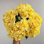 Bouquet d'hortensias artificiels 46 cm – 225 fleurs en soie, décoration mariage, jardin, intérieur/extérieur, ambiance champêtre provençale