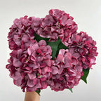 Bouquet d'hortensias artificiels 46 cm – 225 fleurs en soie, décoration mariage, jardin, intérieur/extérieur, ambiance champêtre provençale