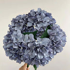 Bouquet d'hortensias artificiels 46 cm – 225 fleurs en soie, décoration mariage, jardin, intérieur/extérieur, ambiance champêtre provençale