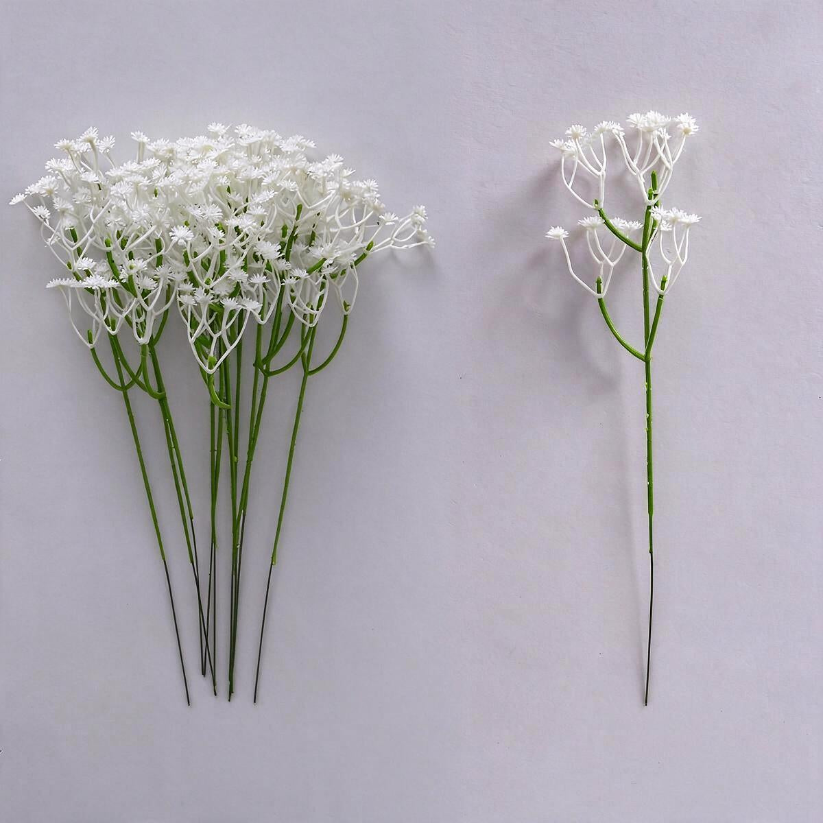 10 branches de gypsophile artificielle, 30 cm, décoration de mariage, bouquet de mariée, décoration de table, cadeau d'entreprise, style champêtre