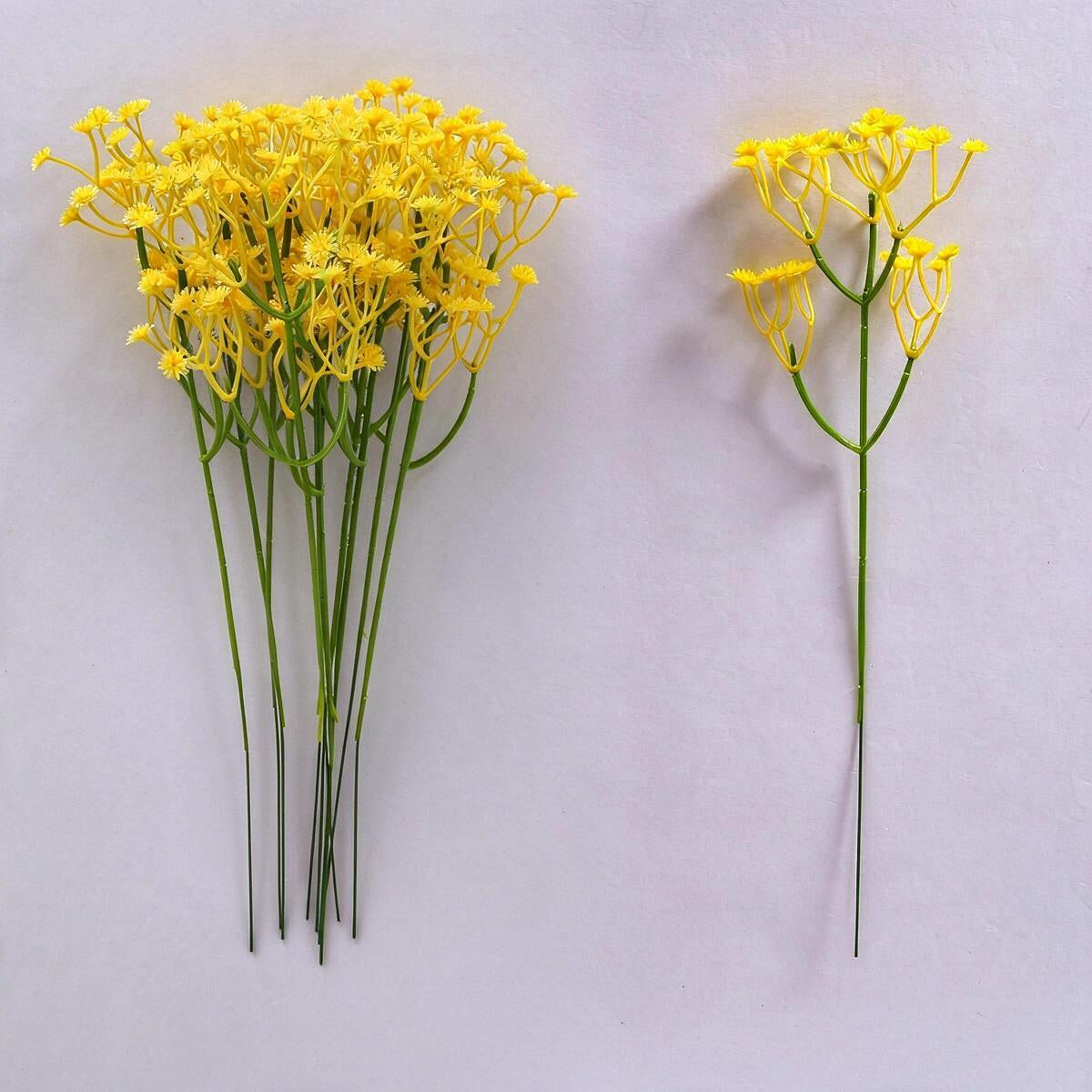 10 branches de gypsophile artificielle, 30 cm, décoration de mariage, bouquet de mariée, décoration de table, cadeau d'entreprise, style champêtre