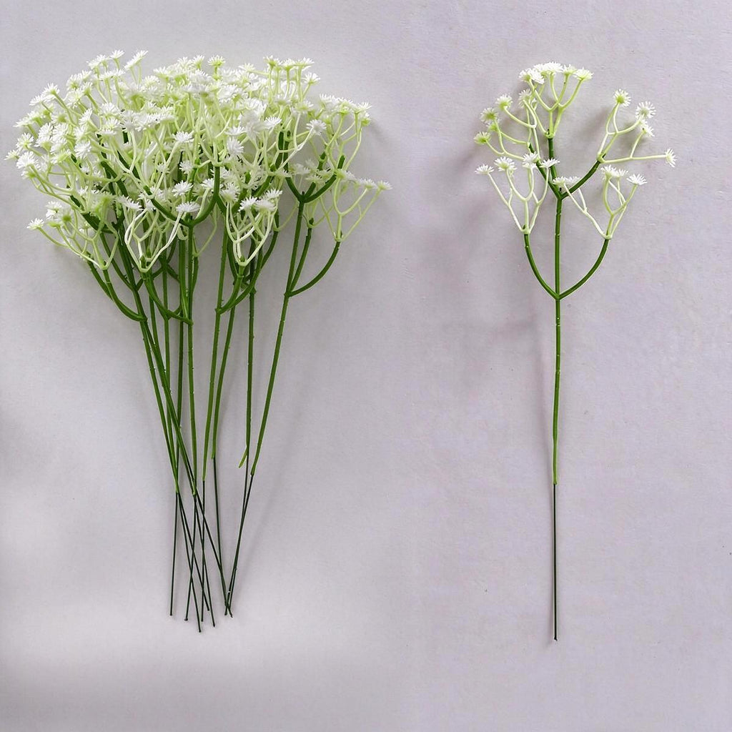 10 branches de gypsophile artificielle, 30 cm, décoration de mariage, bouquet de mariée, décoration de table, cadeau d'entreprise, style champêtre