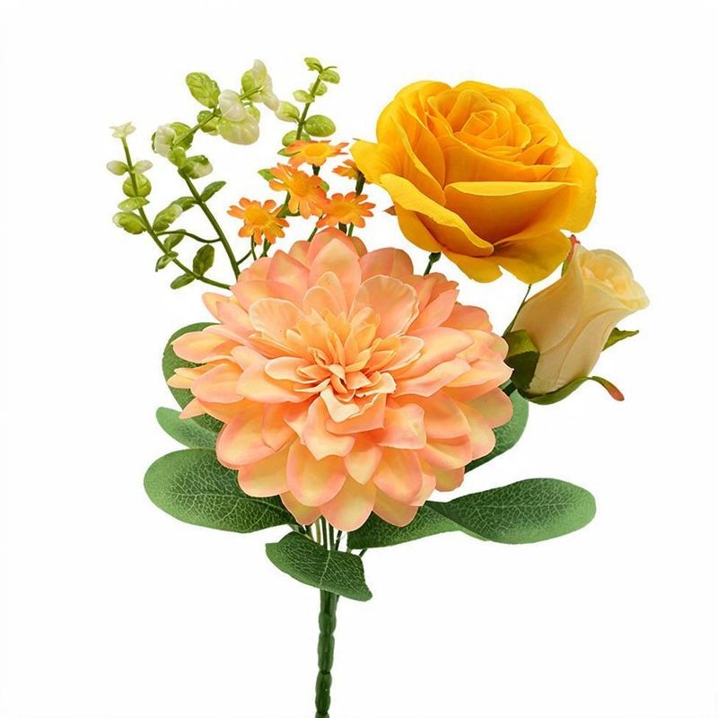 Fleurs artificielles en soie, bouquet de pivoines style champêtre, 30 cm, décoration mariage, maison et boutique, sans entretien