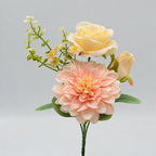 Fleurs artificielles en soie, bouquet de pivoines style champêtre, 30 cm, décoration mariage, maison et boutique, sans entretien