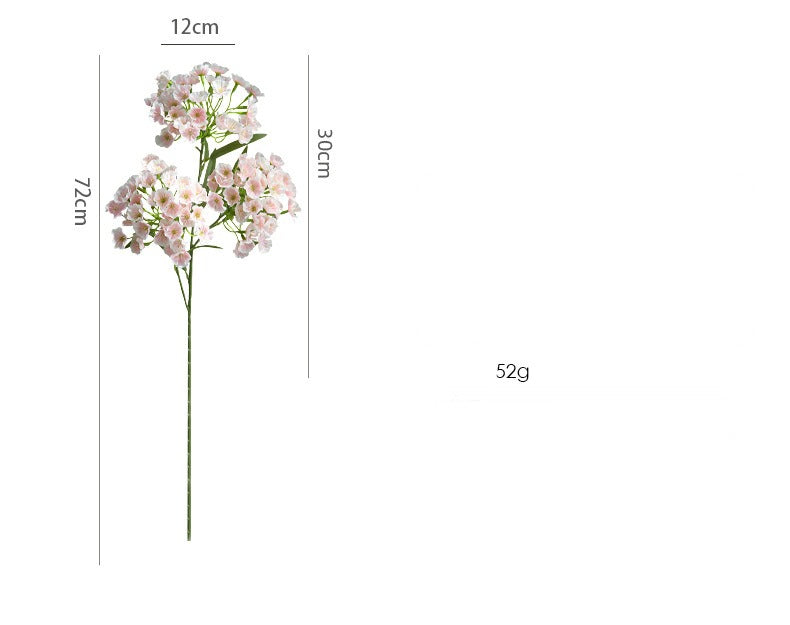 Fleur artificielle en soie polyester, tige unique avec 3 fleurs d'œillet, 72 cm, pour décoration intérieure et événements