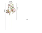 Fleur artificielle en soie polyester, tige unique avec 3 fleurs d'œillet, 72 cm, pour décoration intérieure et événements