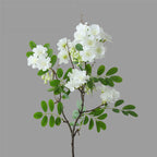 Fleur artificielle de Michelia, tige unique avec 30 fleurs, 74 cm, tissu imitation soie, blanc ou rose