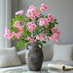 Fleur artificielle de Michelia, tige unique avec 30 fleurs, 74 cm, tissu imitation soie, blanc ou rose