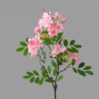 Fleur artificielle de Michelia, tige unique avec 30 fleurs, 74 cm, tissu imitation soie, blanc ou rose