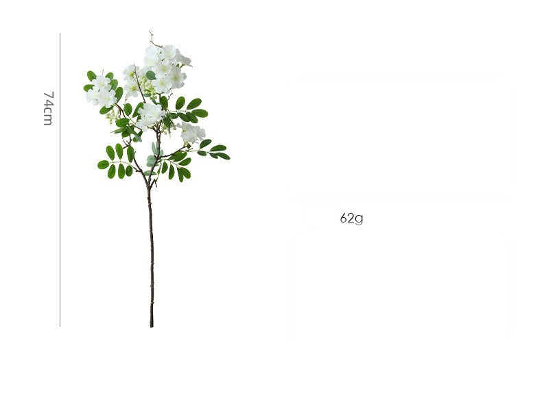 Fleur artificielle de Michelia, tige unique avec 30 fleurs, 74 cm, tissu imitation soie, blanc ou rose