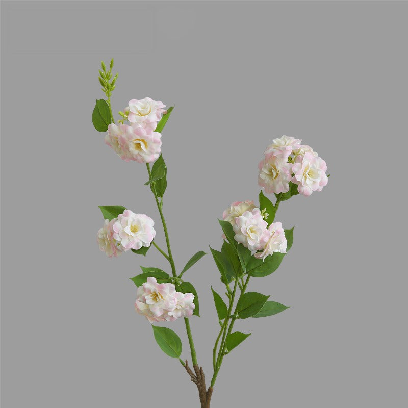 Fleur artificielle en soie camélia multi-têtes, tige unique 87 cm, décoration champêtre pour intérieur, mariage, commerce