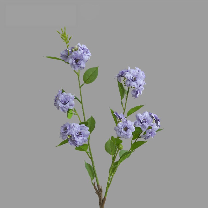 Fleur artificielle en soie camélia multi-têtes, tige unique 87 cm, décoration champêtre pour intérieur, mariage, commerce
