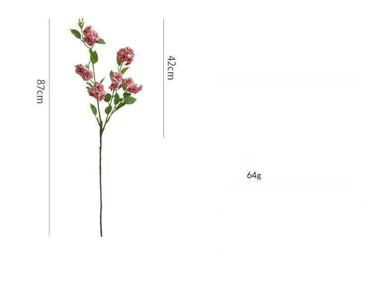 Fleur artificielle en soie camélia multi-têtes, tige unique 87 cm, décoration champêtre pour intérieur, mariage, commerce