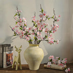 Fleur artificielle en soie synthétique, cerisier du Japon 'Sakura', tige unique avec 25 fleurs, 92 cm, décoration intérieure élégante