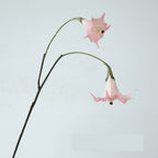 Fleur artificielle Datura, tige simple avec 2 fleurs en PU, 78 cm, décoration intérieure et extérieure, mariage, terrasse