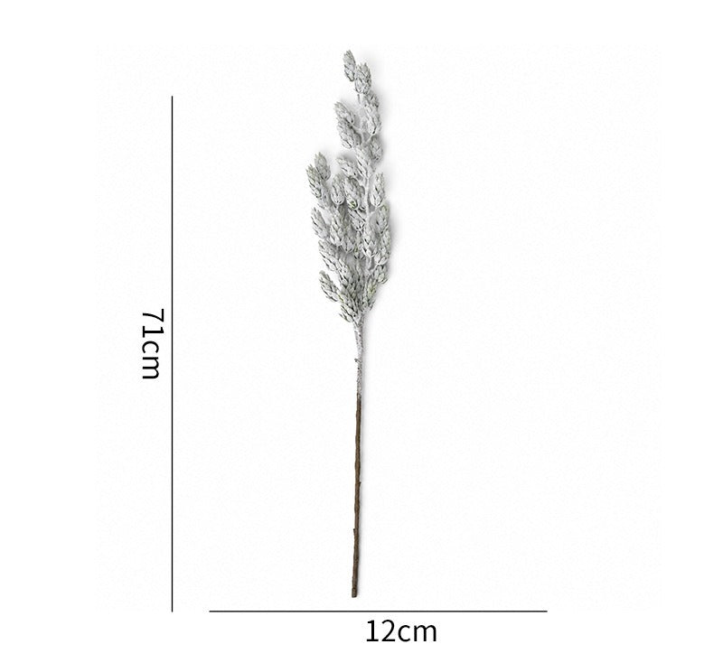 Branche de pin artificiel givré, décoration intérieure élégante, 71 cm, style scandinave et champêtre