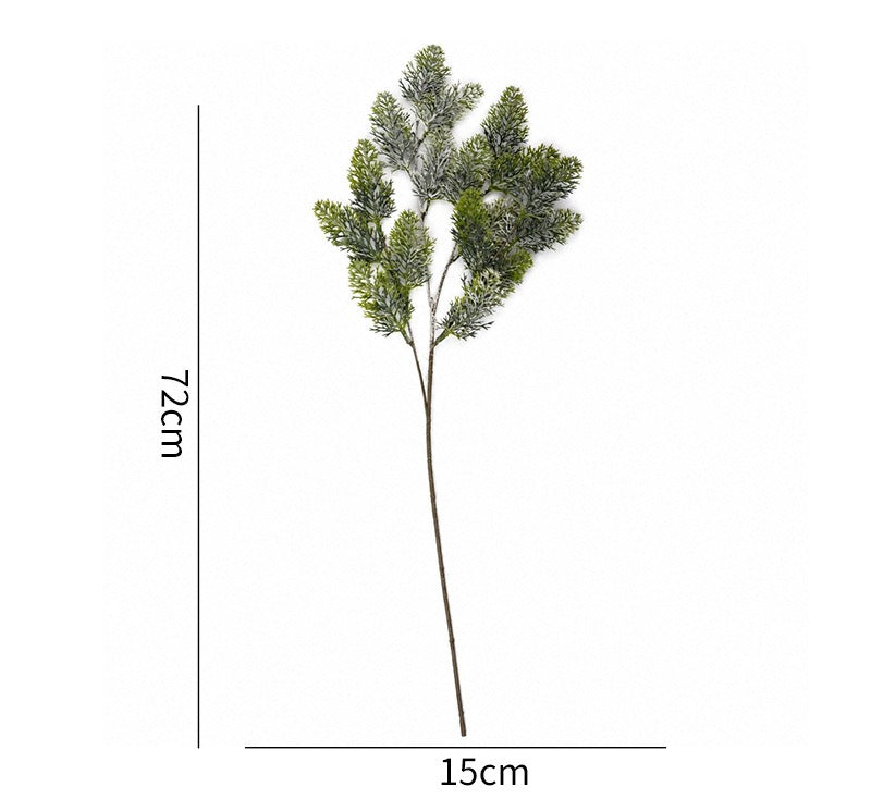 Branche de pin artificiel givré, décoration intérieure élégante, 71 cm, style scandinave et champêtre