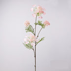 Branche unique de fleurs artificielles pissenlit et perles de neige, 96 cm, tissu soyeux, idéal pour mariages et décoration intérieure