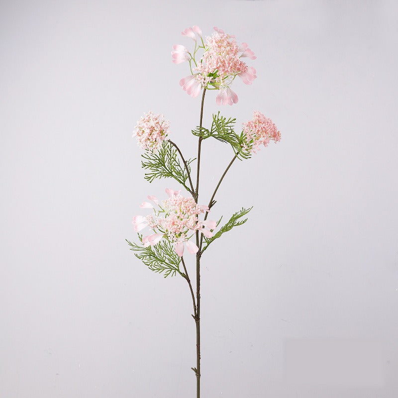 Branche unique de fleurs artificielles pissenlit et perles de neige, 96 cm, tissu soyeux, idéal pour mariages et décoration intérieure