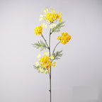Branche unique de fleurs artificielles pissenlit et perles de neige, 96 cm, tissu soyeux, idéal pour mariages et décoration intérieure