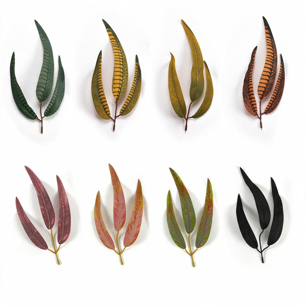 Feuilles de plume artificielles, lot de 10, 22 cm, pour décoration florale et événements