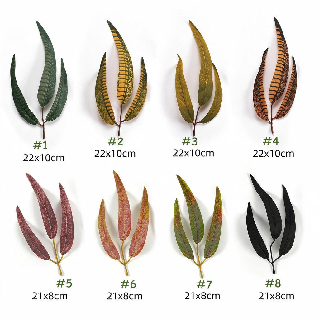 Feuilles de plume artificielles, lot de 10, 22 cm, pour décoration florale et événements