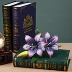Tige unique de lys artificiel, 3 fleurs, 41 cm, décoration intérieure et événements