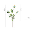 Fleur artificielle Clematis, tige unique avec 3 fleurs en tissu soyeux 52cm, décoration d'intérieur style champêtre