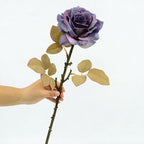 Bouquet de 3 roses artificielles en soie, 49 cm, réalistes, décor intemporel