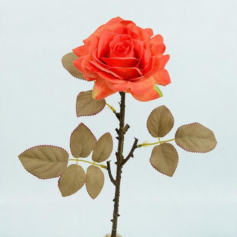 Bouquet de 3 roses artificielles en soie, 49 cm, réalistes, décor intemporel