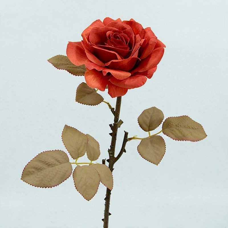 Bouquet de 3 roses artificielles en soie, 49 cm, réalistes, décor intemporel