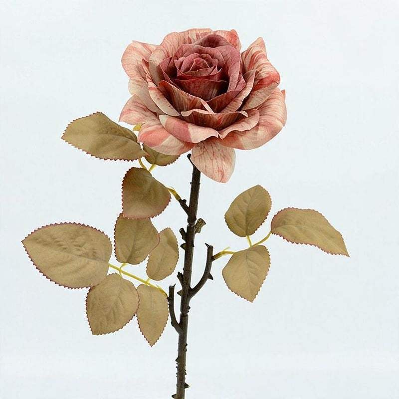 Bouquet de 3 roses artificielles en soie, 49 cm, réalistes, décor intemporel