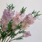 Fleur artificielle à tige unique avec feuilles duveteuses, 71 cm, 2 fleurs sauvages, décoration intérieure élégante