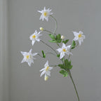 Clématite artificielle de 88 cm, bouquet de 9 fleurs en tissu soyeux, décoration d'intérieur style campagne